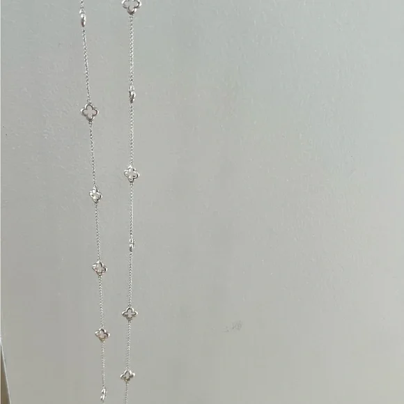 Heidi Klum sterling silver clover long necklace - Picture 5 of 9